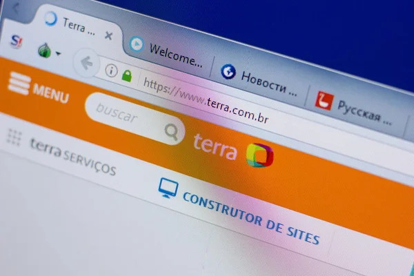 Ryazan, Rusya - 17 Haziran 2018: Terra ana web sitesi Pc, url - Terra.com.br görüntüleme