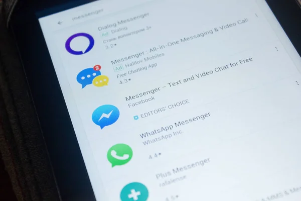 Ryazan Rússia Junho 2018 Messenger Chat Texto Vídeo Para Livre — Fotografia de Stock