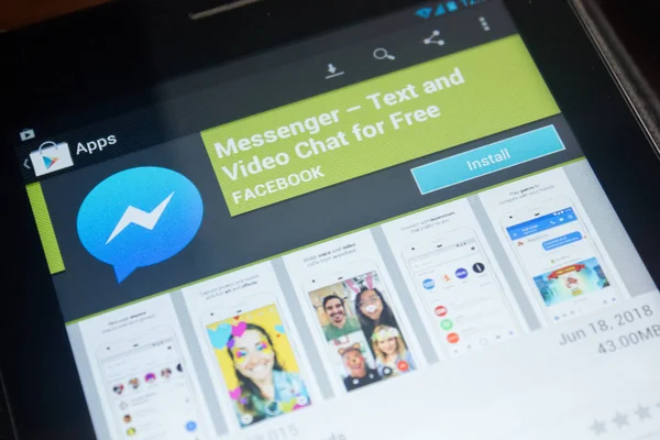 Ryazan Rússia Junho 2018 Messenger Chat Texto Vídeo Para Aplicativo — Fotografia de Stock