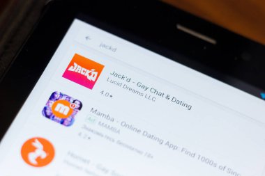 Ryazan, Rusya Federasyonu - 24 Haziran 2018:'d Jack Gay sohbet ve tanışma simgesi mobil uygulamalar listesi