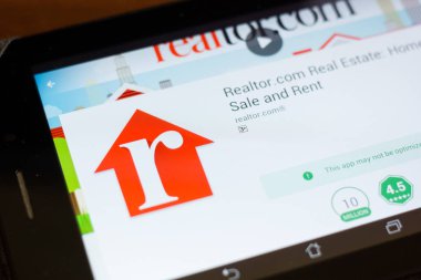 Ryazan, Rusya - 24 Haziran 2018: Realtorcom Emlak mobil uygulaması Tablet Pc ekranda