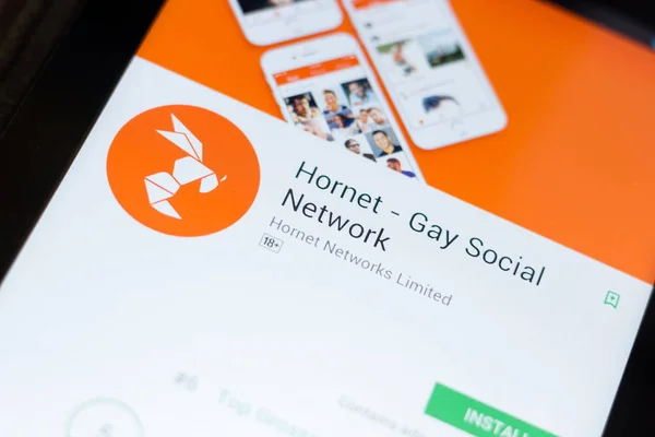 Рязань Россия Июня 2018 Года Шершень Мобильное Приложение Gay Social — стоковое фото