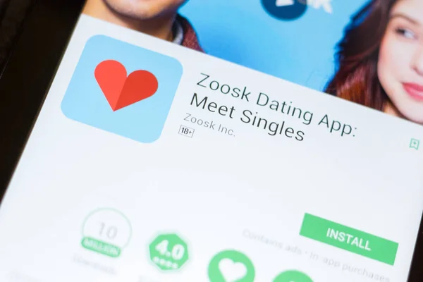 Ryazan Rusia Junio 2018 Zoosk Citas Conoce Aplicación Móvil Singles —  Fotos de Stock