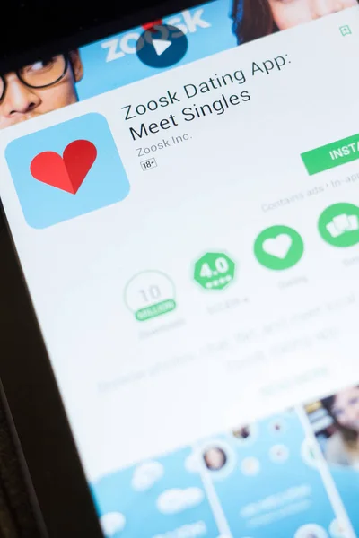 Ryazan Rússia Junho 2018 Zoosk Namoro Conheça Singles Aplicativo Móvel — Fotografia de Stock