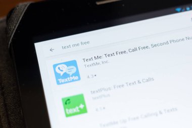 Ryazan, Rusya - 24 Haziran 2018: Metin bana kutsal kişilerin resmi üstünde mobil uygulamalar listesi