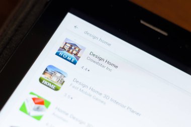 Ryazan, Rusya - 24 Haziran 2018: Tasarım ev simgesini mobil uygulamalar listesi