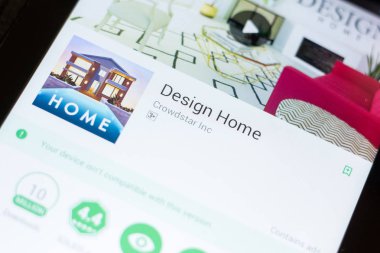 Ryazan, Rusya - 24 Haziran 2018: Tasarım ev mobil uygulaması Tablet Pc ekranda