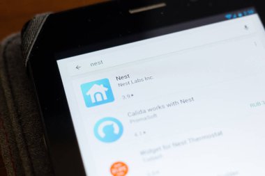 Ryazan, Rusya - 24 Haziran 2018: Yuva simgesi üzerinde mobil uygulamalar listesi