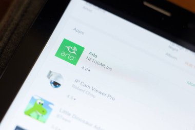 Ryazan, Rusya - 24 Haziran 2018: Arlo simgesi üzerinde mobil uygulamalar listesi