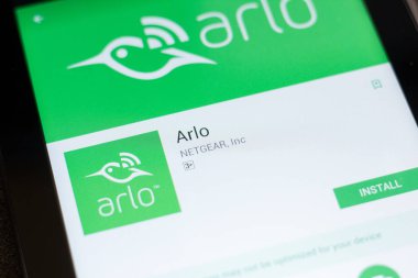 Ryazan, Rusya - 24 Haziran 2018: Arlo mobil uygulaması Tablet Pc ekranda