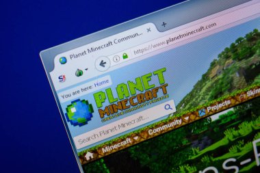 Ryazan, Rusya - 26 Haziran 2018: Planetminecraft ana web sitesi Pc. Url - Planetminecraft.com görüntüleme