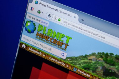 Ryazan, Rusya - 26 Haziran 2018: Planetminecraft ana web sitesi Pc. Url - Planetminecraft.com görüntüleme