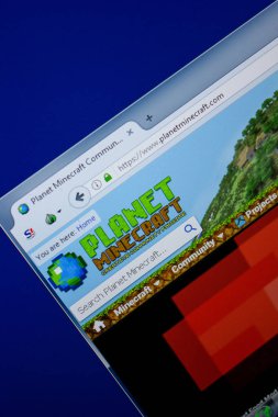 Ryazan, Rusya - 26 Haziran 2018: Planetminecraft ana web sitesi Pc. Url - Planetminecraft.com görüntüleme