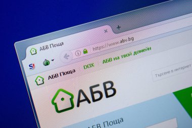 Ryazan, Rusya - 26 Haziran 2018: Abv ana web sitesi Pc. Url - Abv.bg görüntüleme