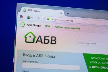 Ryazan, Rusya - 26 Haziran 2018: Abv ana web sitesi Pc. Url - Abv.bg görüntüleme