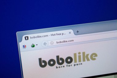 Ryazan, Rusya - 26 Haziran 2018: Bobolike ana web sitesi Pc. Url - Bobolike.com görüntüleme