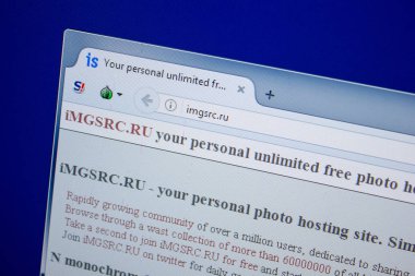 Ryazan, Rusya - 26 Haziran 2018: Imgsrc ana web sitesi Pc. Url - Imgsrc.ru görüntüleme