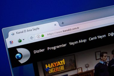 Ryazan, Rusya - 26 Haziran 2018: Kanald ana web sitesi Pc. Url - Kanald.com.tr görüntüleme