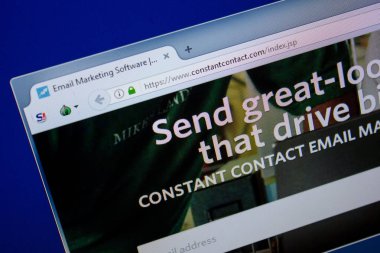 Ryazan, Rusya - 26 Haziran 2018: Constantcontact ana web sitesi Pc. Url - Constantcontact.com görüntüleme