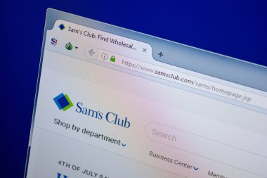 Ryazan, Rusya - 26 Haziran 2018: Samsclub ana web sitesi Pc. Url - Samsclub.com görüntüleme