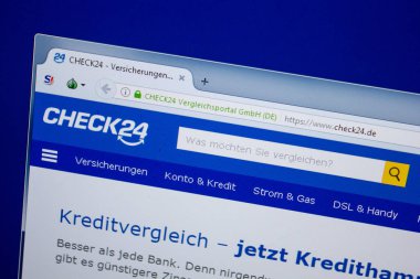 Ryazan, Rusya - 26 Haziran 2018: Check24 ana web sitesi Pc. Url - Check24.de görüntüleme