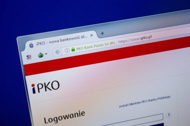 Ryazan, Rusya - 26 Haziran 2018: Ipko ana web sitesi Pc. Url - Ipko.pl görüntüleme