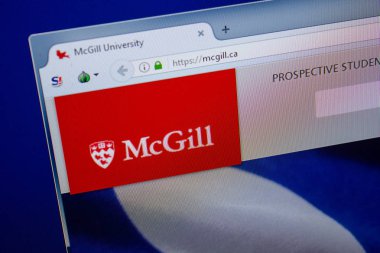 Ryazan, Rusya - 26 Haziran 2018: Mcgill ana web sitesi Pc. Url - Mcgill.ca görüntüleme