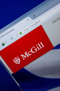 Ryazan, Rusya - 26 Haziran 2018: Mcgill ana web sitesi Pc. Url - Mcgill.ca görüntüleme
