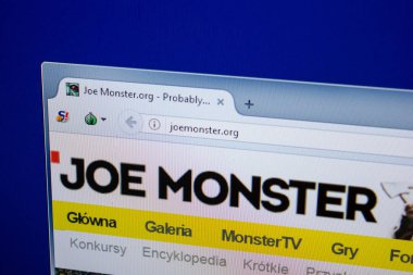 Ryazan, Rusya - 26 Haziran 2018: Joemonster ana web sitesi Pc. Url - Joemonster.org görüntüleme