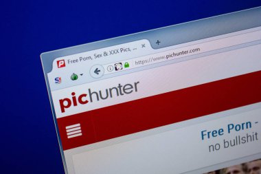 Ryazan, Rusya - 26 Haziran 2018: Pichunter ana web sitesi Pc. Url - Pichunter.com görüntüleme