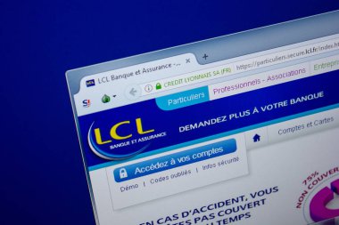 Ryazan, Rusya - 26 Haziran 2018: Lcl ana web sitesi Pc. Url - Lcl.fr görüntüleme