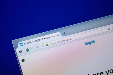 Ryazan, Rusya - 26 Haziran 2018: Ibb ana web sitesi Pc. Url - Ibb.co görüntüleme
