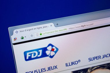 Ryazan, Rusya - 26 Haziran 2018: Fdj ana web sitesi Pc. Url - Fdj.fr görüntüleme