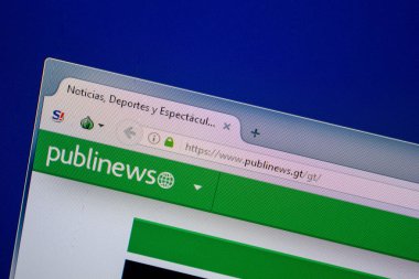 Ryazan, Rusya - 26 Haziran 2018: Publinews ana web sitesi Pc. Url - Publinews.gt görüntüleme