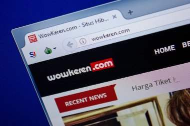 Ryazan, Rusya - 26 Haziran 2018: Wowkeren ana web sitesi Pc. Url - Wowkeren.com görüntüleme
