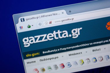 Ryazan, Rusya - 26 Haziran 2018: Gazzetta ana web sitesi Pc. Url - Gazzetta.gr görüntüleme