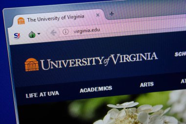 Ryazan, Rusya - 26 Haziran 2018: Virginia ana web sitesi Pc. Url - Virginia.edu görüntüleme