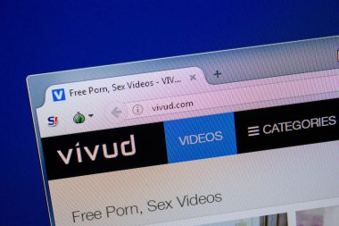 Ryazan, Rusya - 26 Haziran 2018: Vivud ana web sitesi Pc. Url - Vivud.com görüntüleme