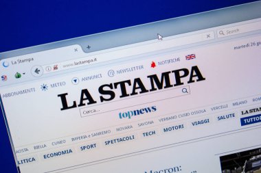 Ryazan, Rusya - 26 Haziran 2018: Lastampa ana web sitesi Pc. Url - Lastampa.it görüntüleme