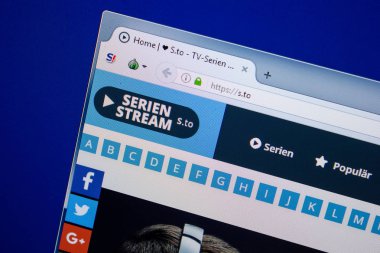 Ryazan, Rusya - 26 Haziran 2018: S ana web sitesi Pc. Url - S.to görüntüleme