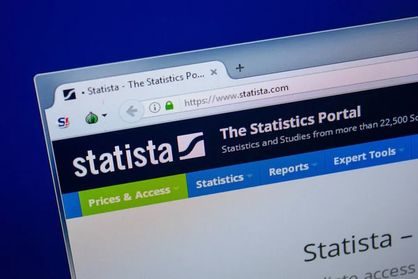 Ryazan Rusya Haziran 2018 Statista Ana Web Sitesi Url Statista — Stok fotoğraf