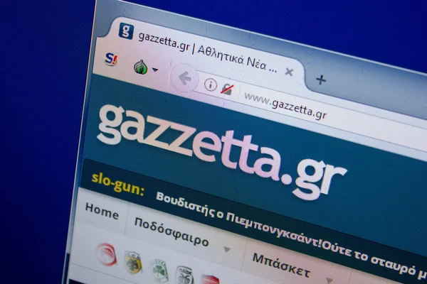 Ryazan, Rusya - 26 Haziran 2018: Gazzetta ana web sitesi Pc. Url - Gazzetta.gr görüntüleme