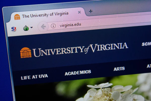 Ryazan, Rusya - 26 Haziran 2018: Virginia ana web sitesi Pc. Url - Virginia.edu görüntüleme