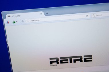 Ryazan, Rusya - 26 Haziran 2018: Retre ana web sitesi Pc. Url - Retre.org görüntüleme