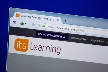 Ryazan, Rusya - 26 Haziran 2018: Itslearning ana web sitesi Pc. Url - Itslearning.com görüntüleme