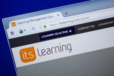 Ryazan, Rusya - 26 Haziran 2018: Itslearning ana web sitesi Pc. Url - Itslearning.com görüntüleme
