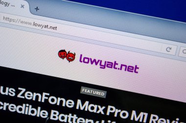 Ryazan, Rusya - 26 Haziran 2018: Lowyat ana web sitesi Pc. Url - Lowyat.net görüntüleme