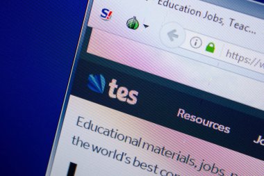 Ryazan, Rusya - 26 Haziran 2018: Tes ana web sitesi Pc. Url - Tes.com görüntüleme
