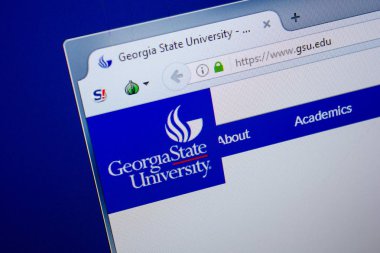 Ryazan, Rusya - 26 Haziran 2018: Gsu ana web sitesi Pc. Url - Gsu.edu görüntüleme