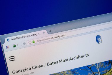 Ryazan, Rusya - 26 Haziran 2018: Archdaily ana web sitesi Pc. Url - Archdaily.com görüntüleme